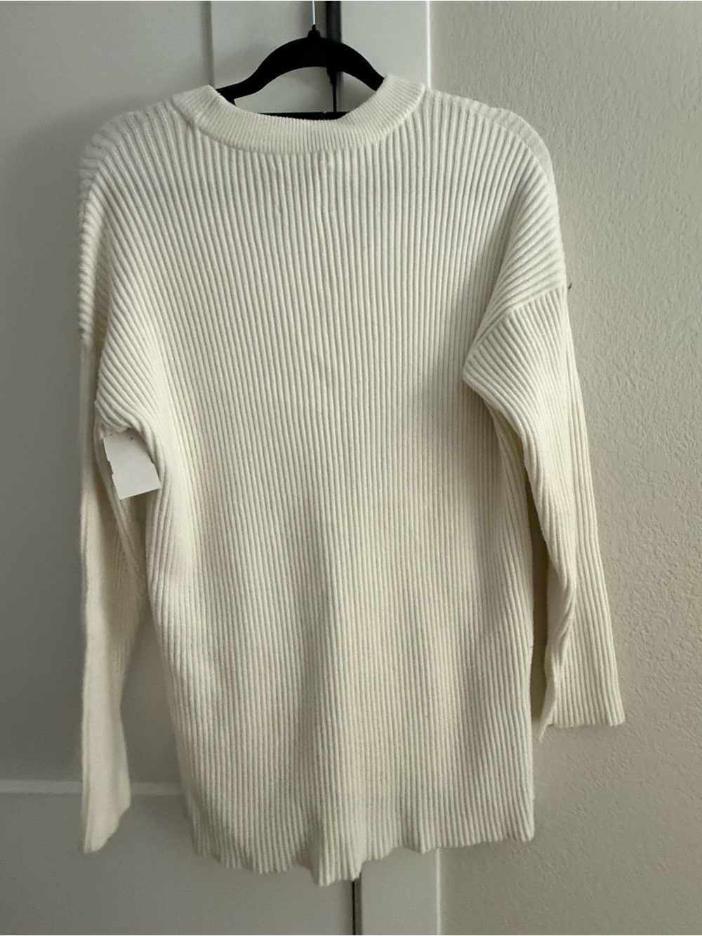 Abercrombie & Fitch "Soft A&F Collection" Cream Ribbed Knit Crewneck Sweater - Picture 2 of 5